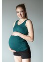 PreMamku Zelený top pre tehotné a dojčiace ženy
