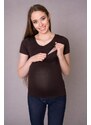 PreMamku Klasická čierna tehotenská a dojčiaca blúzka