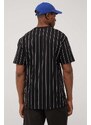 Bavlnené tričko Karl Kani čierna farba, s nášivkou