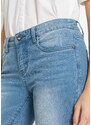bonprix Skinny džínsy s výšivkou, farba modrá