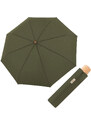 Doppler NATURE Mini - skladací udržateľný dáždnik olivová so vzorom