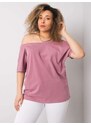Zonno Tmavopúdrovo ružové plus size tričko