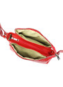 Červená kožená crossbody kabelka MiaMore stredných rozmerov