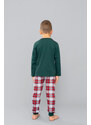 Italian Fashion Vianočné chlapčenské pyžamo Moss mega soft zelené-128, Farba zelená