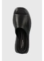 Kožené šľapky Vagabond Shoemakers Courtney dámske, čierna farba, na platforme, 5334-601-92