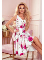 Numoco Šaty - srdcovitý výstrih - Ruže 114-16