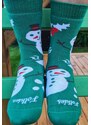 Prolen Vianočné ponožky Folkies - Zelené hrejonožky