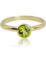 Goldie Zlatý prsteň s olivínom LRG707.KL