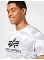 ALPHA INDUSTRIES Tričko kamenná / svetlosivá / čierna / biela