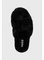 Papuče HUGO Cozy Slid čierna farba, 50474400