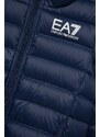 Detská páperová bunda EA7 Emporio Armani tmavomodrá farba,