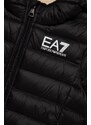 Detská páperová bunda EA7 Emporio Armani čierna farba,