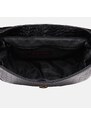 Krásna kožená kabelka vzor zvierací čierna Wojewodzic 31921/KAT01/Z