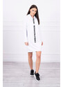 K-Fashion Šaty s kravatou bielej