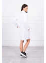 K-Fashion Šaty s kravatou bielej