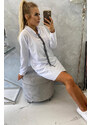 K-Fashion Šaty s kravatou bielej