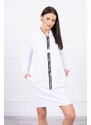 K-Fashion Šaty s kravatou bielej