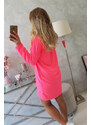 K-Fashion Šaty s kravatou ružové neónové