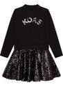 Dievčenské šaty s flitrami čierne MICHAEL KORS