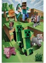 Halantex Fleecová deka Minecraft - motív Farma - Polar Fleece - 100 x 150 cm