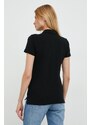 Polo tričko Polo Ralph Lauren dámsky,čierna farba,s golierom,211870245005