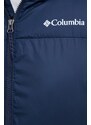 Bunda Columbia Puffect Hooded Jacket pánska, tmavomodrá farba, zimná, 2008413