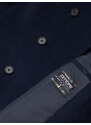 Ombre Clothing Pánsky kabát s asymetrickým zapínaním - tmavomodrý V3 OM-COWC-0102