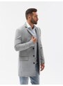 Ombre Clothing Pánsky kabát JOSHUA šedý
