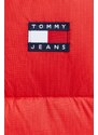 Bunda Tommy Jeans pánska, červená farba, zimná,