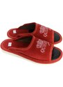 JOHN-C Luxusné dámske červené papuče QUEEN of the HOUSE