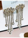 Webmoda Spoločenské dámske náušnice s perlami - zlaté