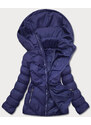 Jejmoda Krátka dámska zimná bunda MODAM725 tmavomodrá