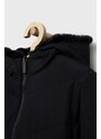 Detská obojstranná bunda Abercrombie & Fitch čierna farba,
