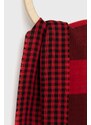 Obojstranná bavlnená šatka Polo Ralph Lauren červená farba, vzorovaný