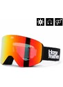 Čierno/červené snowboardové okuliare Horsefeathers Colt