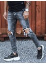 Dstreet Tmavo-sivé trendové džínsy
