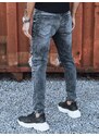 Dstreet Tmavo-sivé trendové džínsy