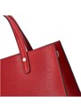 Delami Vera Pelle Dámska kožená kabelka do ruky tmavo červená - Delami Silvia červená