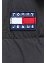 Páperová bunda Tommy Jeans pánska, čierna farba, zimná,