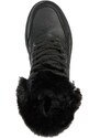 Kožené topánky Geox Dalyla B Abx Dalyla B Abx dámske, čierna farba, na plochom podpätku, zateplené