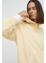Bavlnená mikina Levi's pánska, žltá farba, s kapucňou, jednofarebná