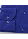 Willsoor Klasická pánska košeľa tmavomodrá s hladkým vzorom 14425