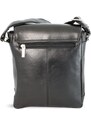 Arwel Malý černý pánský kožený crossbag s klopnou 215-1701-60