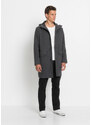 bonprix Krátky kabát vo vlnenom vzhľade s kapucňou, farba šedá