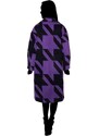 Due Linee Dámsky obojstranný kabát s vreckami fialový