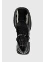 Kožené lodičky Vagabond Shoemakers Ansie čierna farba, na podpätku,