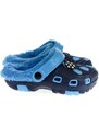 JOHN-C Detské modré zateplené crocsy SANDY 30-35