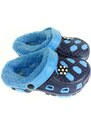 JOHN-C Detské modré zateplené crocsy SANDY 30-35