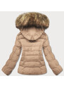 Jejmoda Dámska zimná bunda s kapucňou MODA055 béžová