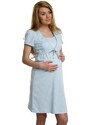 Italian Fashion Bavlnená tehotenská nočná košeľa Felicita modrá